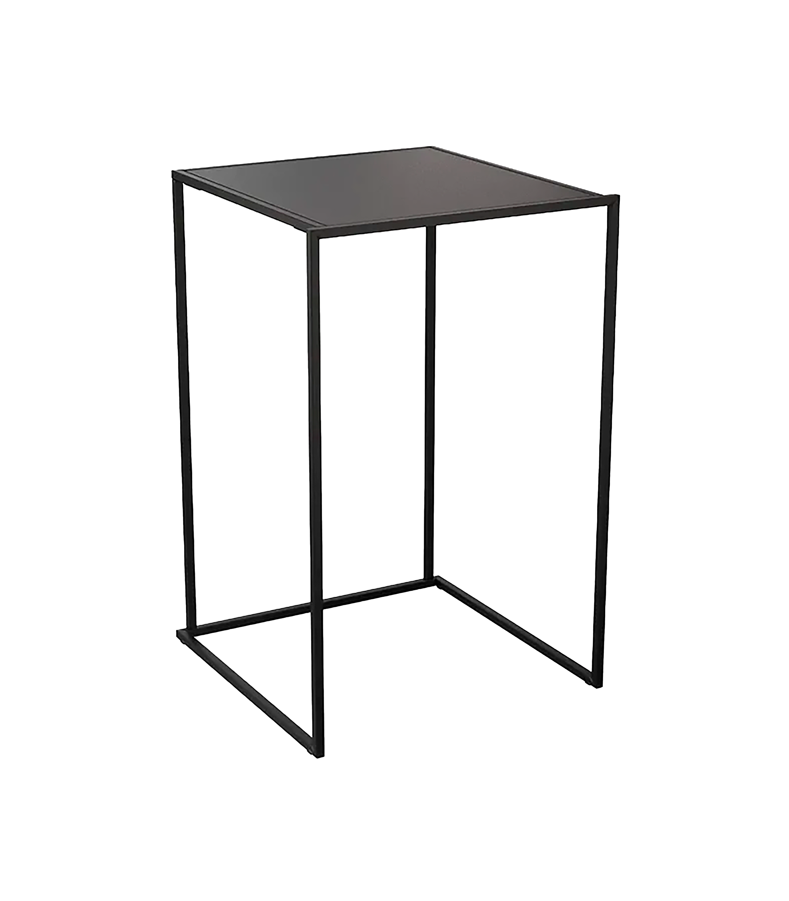 Receptietafel Quadrum zwart 70x70cm